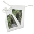 thumbnail image 2 of Dark Forest Fabric Pouch Set of 2, Real Life Shot Taken of the Haunted Nada Tunnel in Kentucky Outdoor Scene, Small Drawstring Bag for Toiletries Masks and Favors, 9" x 6", Multicolor, by Ambesonne, 2 of 2