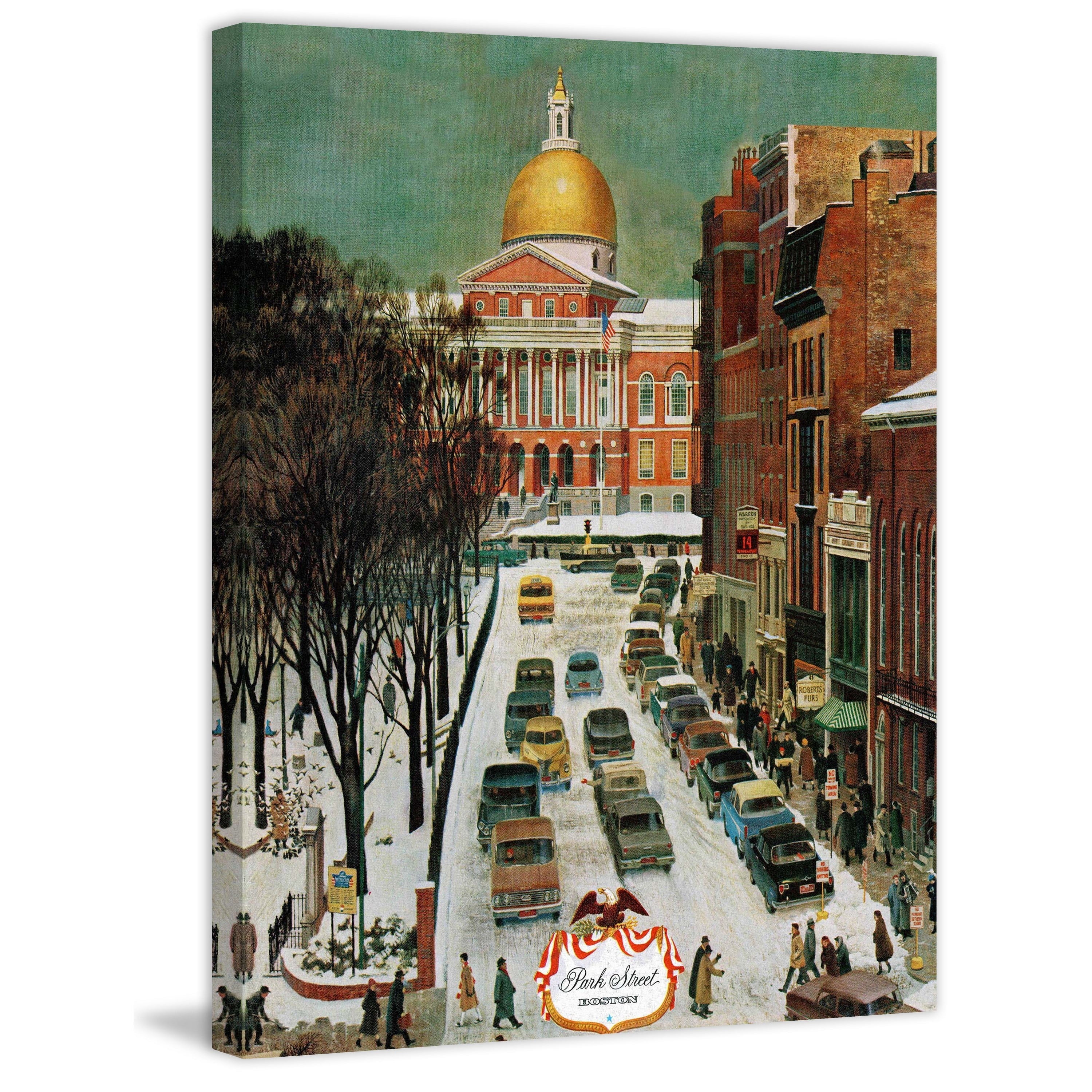 Marmont Hill "Park Street, Boston" by John Falter Painting Print on Canvas