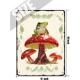 thumbnail image 5 of Funny Frog Posters Vintage Frog Mushroom Wall Art Prints, Retro Cute Frog Mushroom Creativity Nature Novelty Tin Sign for Bathroom Bedroom Living Room Cafes Man Cave Decor 12x16 Inches, 5 of 5