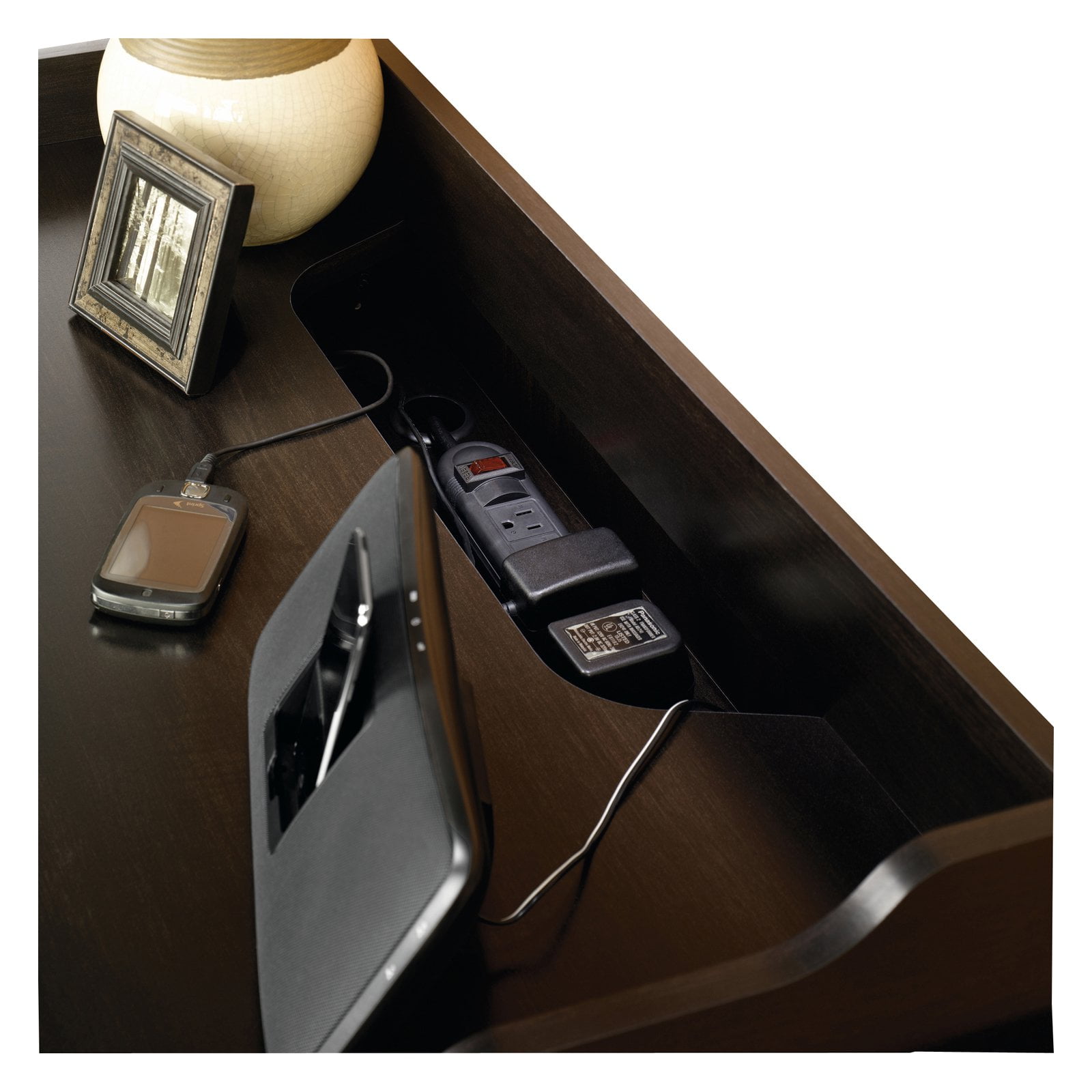 Sauder Edge Water Smartcenter Secretary Estate Black Finish Sauder Edge Water Smartcenter Secretary Estate Black Finish Com