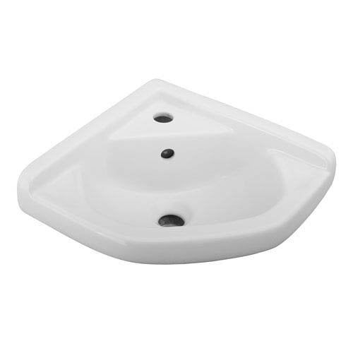 Barclay Bassin Mural d'Angle 4-750WH 14 Pouces, Blanc