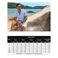 thumbnail image 3 of Coshow Men's Short Sleeve Shirts Button Down Casual Shirt Fashion Textured Summer Beach Top, 3 of 4