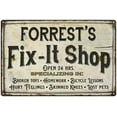 thumbnail image 1 of FORREST'S Fix-It Shop Sign Grandpa Dad Wall Decor Gift 8x12 Metal 108120006404, 1 of 1