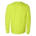 thumbnail image 3 of Ultra Cotton Long Sleeve Pocket T-Shirt, L, Safety Green, 3 of 3