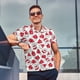thumbnail image 4 of Balery Christmas Hat Camisa Polo de Hombre con Estampado, de Manga Corta y Tejido Medio, Camisa Tipo Golf Polo-Medium, 4 of 6