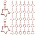 thumbnail image 1 of Milisten 60pcs DIY Star Shaped Spring Snap Keychain Clip Metal Swivel Clasp Snap Hook with Chain, 1 of 5