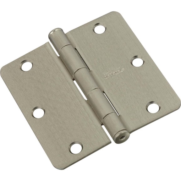 SPB512RC 3-1/2" x 3-1/2" 1/4R Hinge 1/pk - Satin Nickel