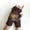 Yellow Brown, variant on A Pair of Women's Autumn/winter Vintage-style Warm Hand-crocheted Embroidered Floral Half-finger Gloves