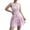 #0139-Pink, variant on Ailaofu Women's Boho Floral Mini Dress Elegant Ruffle Crew Neck Going Out Dress Vacation Outfits