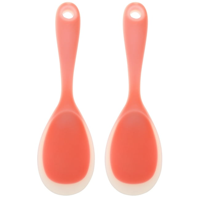 2 cucharas de arroz de silicona resistentes al desgaste, espátulas para arroz para el hogar