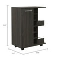 thumbnail image 3 of Pemberly Row Bar Cart Cabinet with 6-Cubbies and 2-Shelves in Espresso, 3 of 11