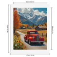 thumbnail image 2 of Paint by Numbers Kit for Adults, Red Vintage Truck Rural Scenic Bliss Paint by Numbers, Easy Paint by Numbers Kit for Adults Beginner, DIY Adult Paint by Number Kits on Canvas, 12x16in Home Decor, 2 of 7