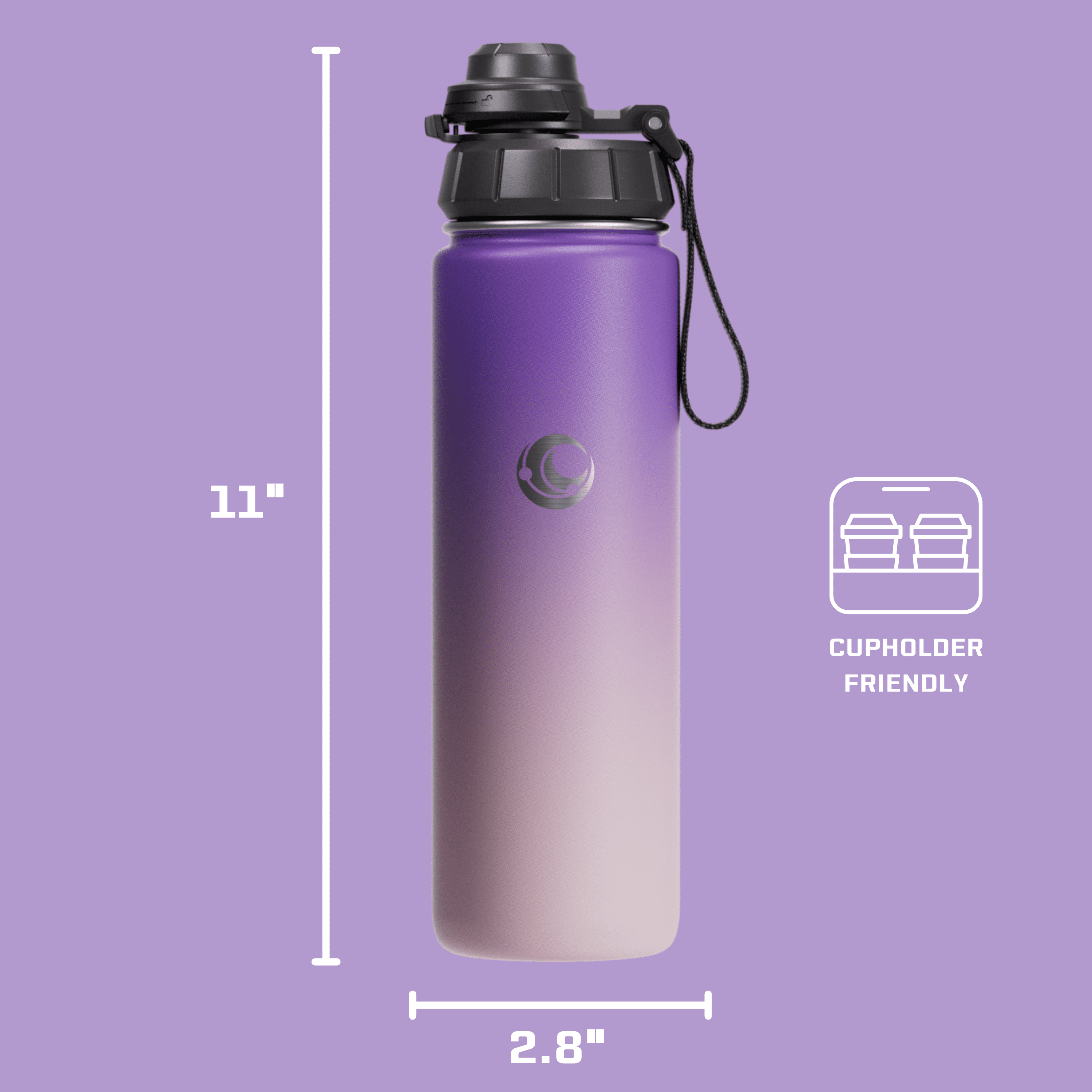 Vesmoon Vessence Infuser Bottle 24 Oz - Insulated Water Bottle for Loose Leaf Tea | Tea Infuser Water Bottle with Straw Lid & Chug Lid | Leak Proof Water Bottle