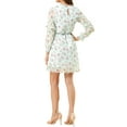 thumbnail image 4 of Allegra K Women's Floral Tie Waist Long Sleeve Ruffle Chiffon Dress, 4 of 7
