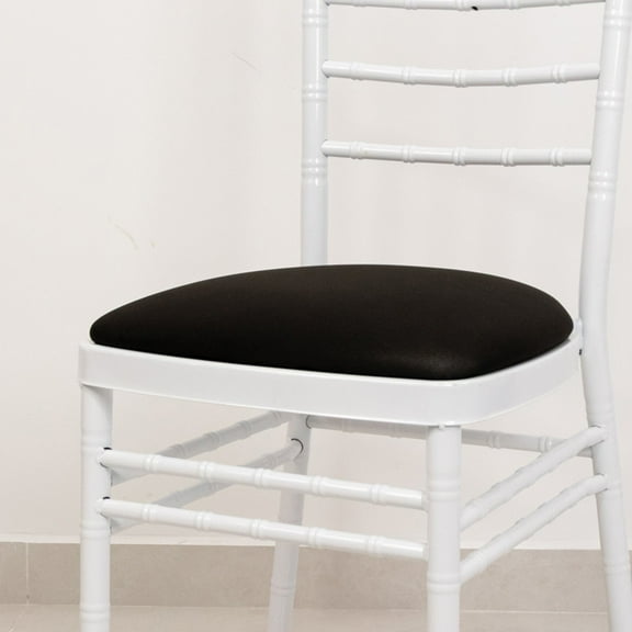 BalsaCircle 5 Black Spandex Chiavari Chair Cushion Covers Wedding Party Slipcovers