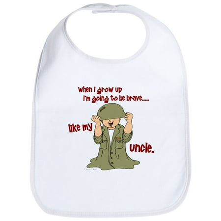 

CafePress - Brave Like My Uncle 1 Bib - Cute Cotton Cloth Baby Bib Toddler Bib