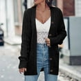 thumbnail image 4 of AherBiu Plus Size Cardigans for Women Open Front Button down Knitted Sweater Coats Outwear with Pockets, 4 of 7