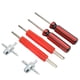 thumbnail image 3 of Tire Valve Core Remover, Multifunction 6PCS Heavy Duty 4 Way Tire Valve Tool Single Double Heads Compact for Cars Trucks Motorcycles ANGGREK Otros, 3 of 8
