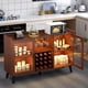 thumbnail image 2 of Zocalo Armario de Bar de vinos, gabinete de café para el hogar con Estante para Vino y Soporte para Vidrio, aparador de Cocina con Estante de Almacenamiento, gabinete de Licor (rojo), 2 of 9