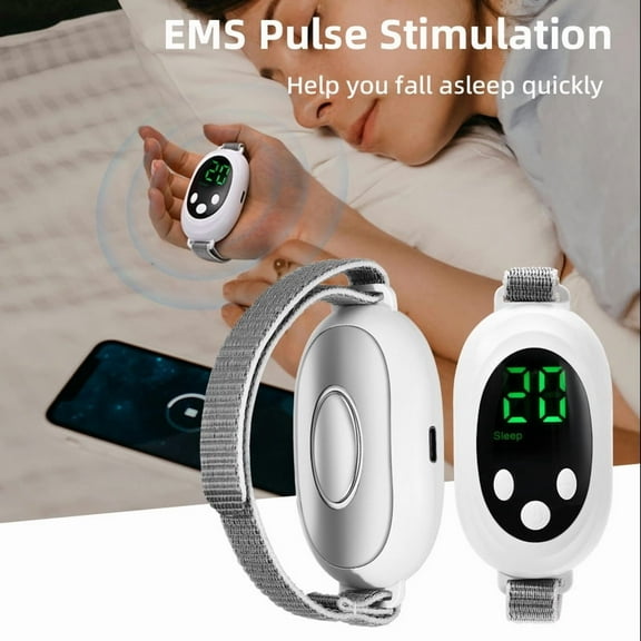 Personal Pulse Device for Relaxation and Stress Relief, Wrist-Worn Sleep Companion with Adjustable EMS Modes for a Tranquil Nightly Experience