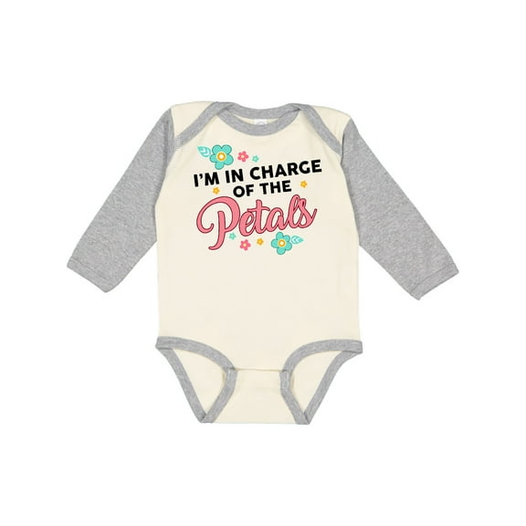 Inktastic Flower Girl I'm in Charge of The Petals Girls Long Sleeve Baby Bodysuit