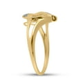 thumbnail image 3 of 10K Yellow Gold Womens Round Dia. Heart Ring 1/20ctw, Women's Size: 5-10, 3 of 4