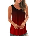 thumbnail image 2 of ZyeKqe Womens Tank Tops Dressy Casual Pleated Blouses Loose Fitted Tunic or Tops to Wear with Leggings Gradient Color, 2 of 7