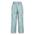 thumbnail image 4 of Xunlbb Women's Lightweight Summer Pants, Women'S Spring Print All-Match Straight Leg Casual Pants ,B-Light Blue 2XL, 4 of 5