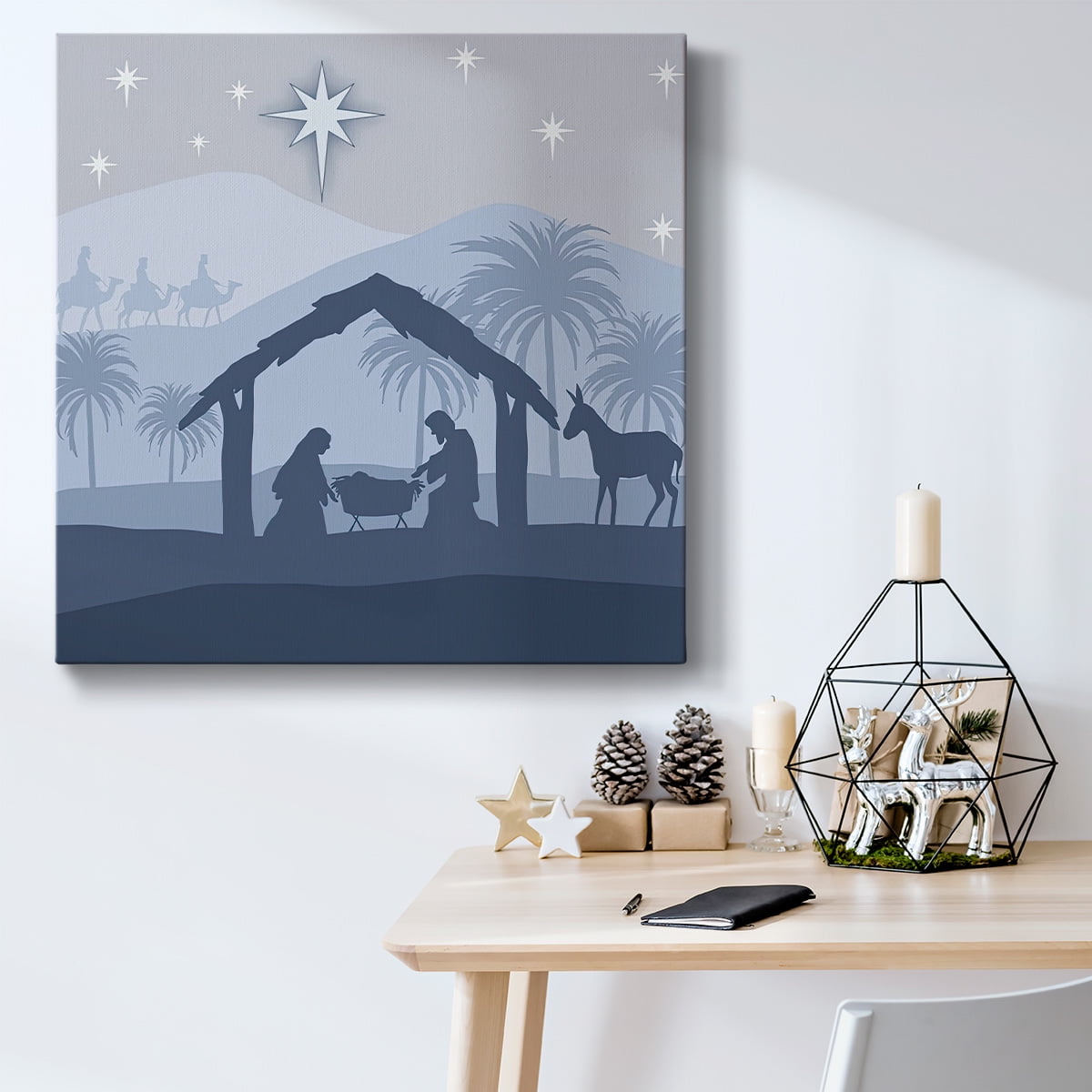 Blue Nativity II- Gallery Wrapped Canvas