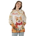 thumbnail image 4 of Happy Thanksgiving Corgi with Turkey Pumpkins Autumn Vibes All Over Print 3D Hoodie Unisex Merch Hoodies Welsh Corgi Dog Lover Gifts Idea - 12018, 4 of 6