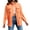Orange, variant on Women's Wool & Pea Coats Crop Button Down Puffer Jacket Winter Quilted Warm Short Jacket Outerwear Light Purple,S