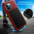thumbnail image 6 of for iPhone 14 Pro 2022 Case, 360 Full Body Protective Cover Heavy Duty Shockproof Armor Aluminum Alloy Metal Case with Silicone Built-in Screen Protector for iPhone 14 Pro 6.1",Red, 6 of 9