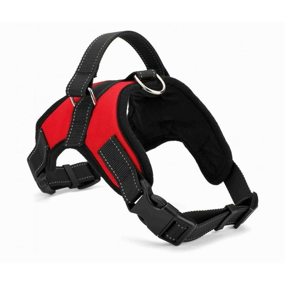 Adjustable Red Medium No Pull Dog Pet Harness Control Vest Dogs