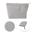 thumbnail image 4 of Unique Bargains 1 Pc Seersucker Stripes Makeup Bag Black White Polyester, 4 of 5