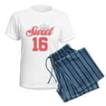 thumbnail image 5 of CafePress - Sweet 16 Women's Light Pajamas - Women's Short Sleeve Print T-Shirt and Pants Light Cotton Pajama Set, 5 of 7