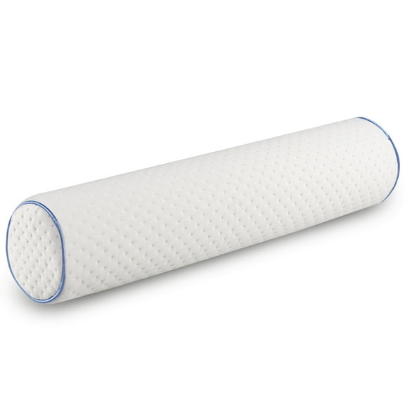 Cervical Neck Roll Pillow Cylinder Round Cushion Bolster Support for Sleeping Memory Foam Bolster Ergonomically Designed Ideal for Head Neck Spine Lumbar Traction Washable Cover.