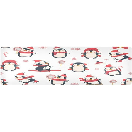 

Hidove Trivet Table Runner Heat Resistant Waterproof Table Decorative Hot Plates Mat Table Protector for Hot Dishes and Pots Christmas Penguin