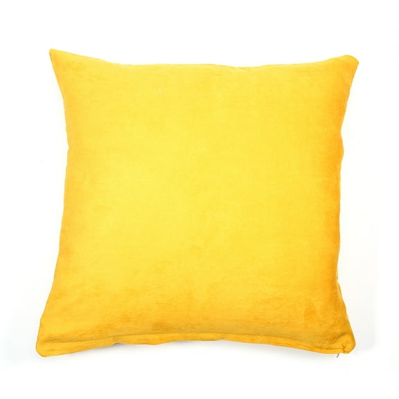 OTVIAP Decorative Pillow Covers 17.8” x 17.8” Solid Suede Cushion Cover Yellow