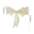 thumbnail image 2 of Extra-Thick Air-Cushioned Chair Back Bow - Double-Layered Premium Satin Ribbon Decor, Wrinkle-Resistant, Strap for Banquet Wedding Chairs, Holiday Party for Showers & Corporate Events, Beige, 2 of 5