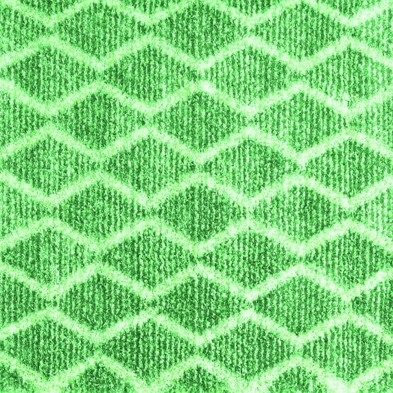 Ahgly Company Indoor Square Abstract Green Contemporary Area Rugs, 5' Square