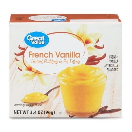 Great Value Instant Pudding and Pie Filling, French Vanilla , 3.4 oz