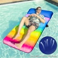 thumbnail image 3 of Flotador de piscina FinduWill de gran tamaño para adultos con reposacabezas de 72 x 37 pulgadas, 3 of 8