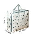 thumbnail image 3 of Oggfader Oxford Fabric Storage Bag for Clothes & Quilt - Large Capacity, Compression, Handles, Travel/Moving/Home Use, 50x35x22cm, Blue, 3 of 9