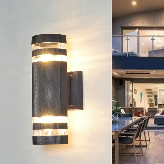 COFEST Outdoor Wall Light, Outdoor Fixture Wall Mount, Modern Outdoor Wall Porch Light, Engineering Plastic Outdoor Wall Light, Outdoor Fixture Wall D light, rust proof wall light black