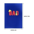thumbnail image 3 of Fathers Day Gifts Clearance! Color Printed Paper Carving Father's Day 3D Three Greeting Card Father's Day Blessing Dad Greeting Card, 3 of 5