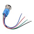 thumbnail image 3 of 22mm Latching Push ButtonSwitch 110-220V On Off Stainless Steel LED Self-locking, 3 of 10