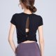 thumbnail image 3 of Blusa deportiva de manga corta, ropa para correr, ropa de fitness, ropa de yoga, camiseta, jersey de mujer, top bacteriostático absorbente de sudor de secado rápido, 3 of 5
