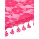 thumbnail image 4 of INSPIRAR CHIC Chal de Encaje Rosa Floral, Chal Triangular de Malla con Borlas, Cubierta de Cabeza de Capilla, Velos de Novia para Misa 55.1x18.9" Rosa Fucsia, 4 of 5