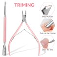 thumbnail image 2 of Nail File and Buffer Set, Pink Basic Prep Kit with Cuticle Clipper, Trimmer, Pusher, Brush, Manicure Care Kit for Natural and Acrylic Nails (7pcs), 2 of 4