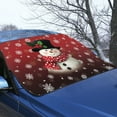 thumbnail image 3 of Xoenoiee Christmas Snowman Print Windshield Cover for Ice Snow and Hail Protection, Waterproof Frost Cover for Winter, Freeze Protector Christmas Decoration for Auto Truck Van and SUV, 3 of 7